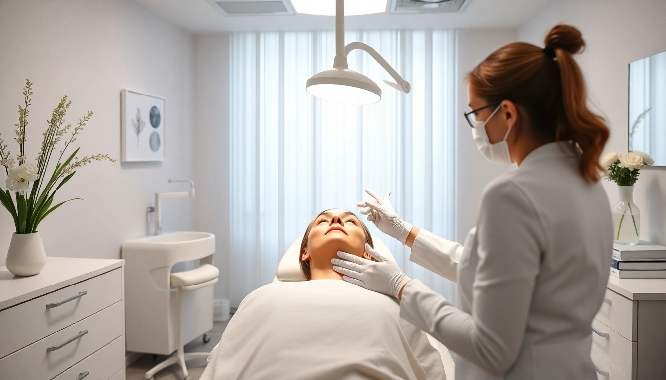 Patient undergoing a botox zuerich behandlung in a modern clinic, showcasing a tranquil environment.