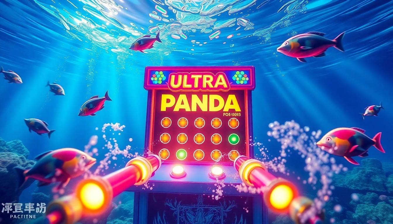 Playing Ultra Panda on an engaging underwater-themed fish game, capturing vibrant aquatic visuals and action-packed gameplay for online casino enthusiasts.