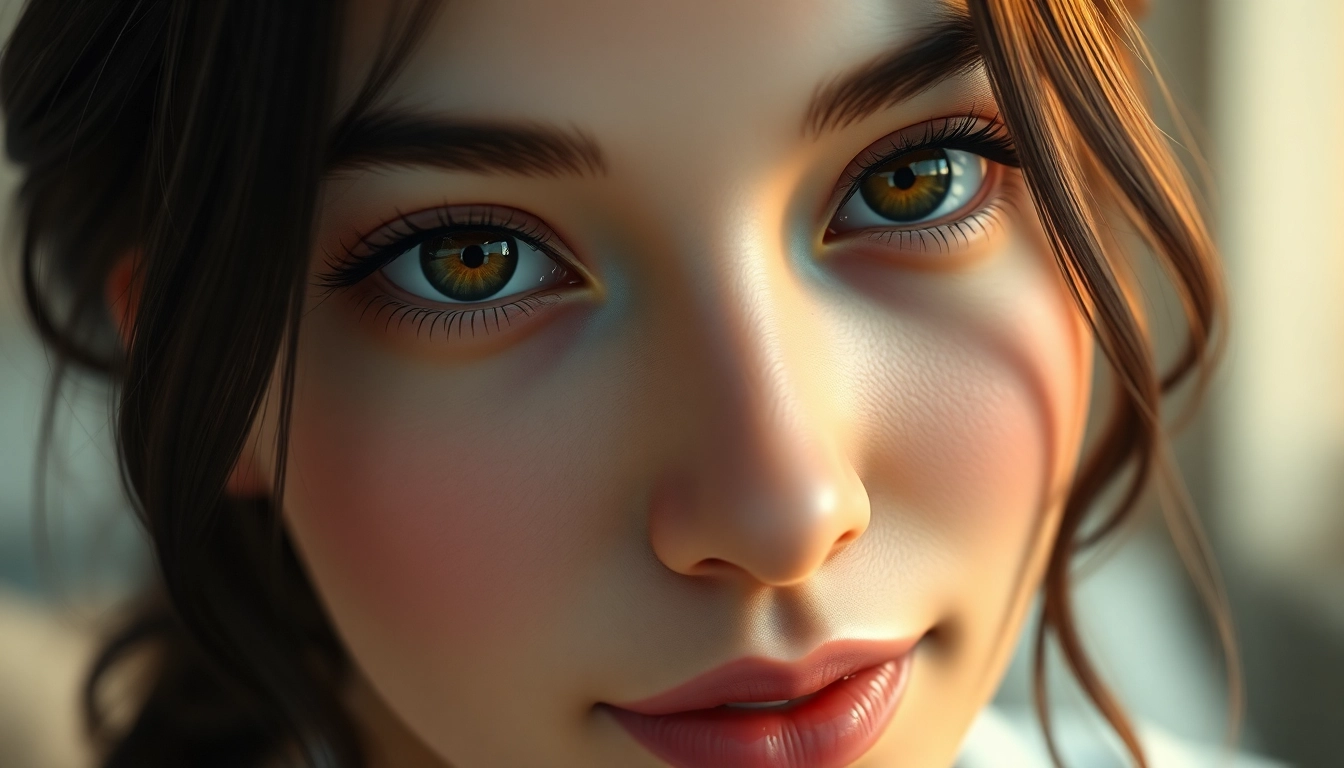 AI girlfriend engaging in unfiltered NSFW chat with a realistic digital avatar showing expressive emotion and subtle sensual cues, emphasizing intimacy.