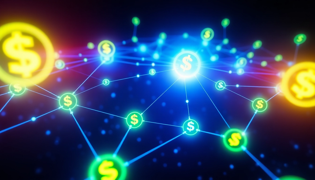 Current cryptocurrency news visualization with blockchain graphics highlighting market data and digital assets, capturing the dynamic world of crypto reporting for informed readers.