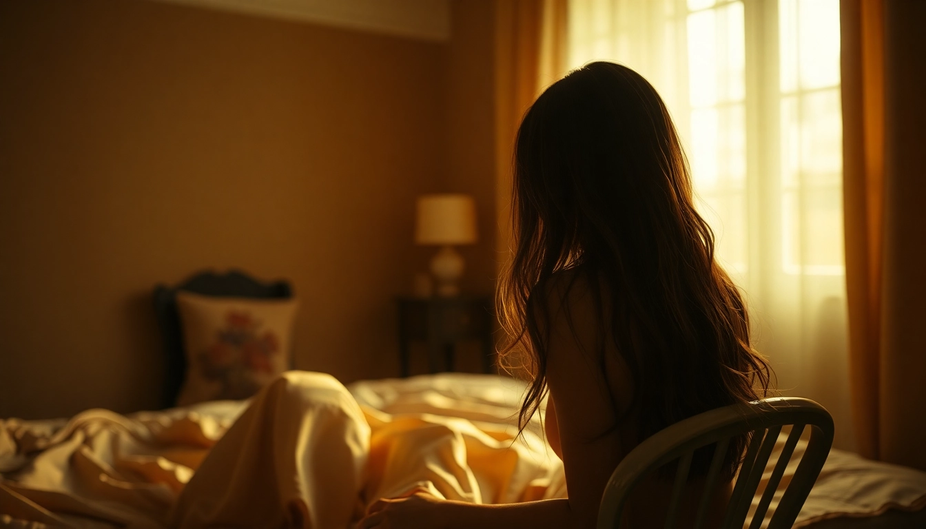 Moody, photoreal scene created by a NSFW AI Generator with silk textures and dramatic lighting