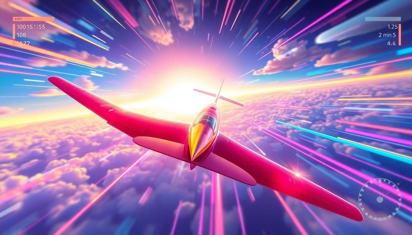 The Aviator game in action with a pilot soaring through colorful obstacles, capturing the excitement and strategic gameplay inherent to Aviator gaming in India.