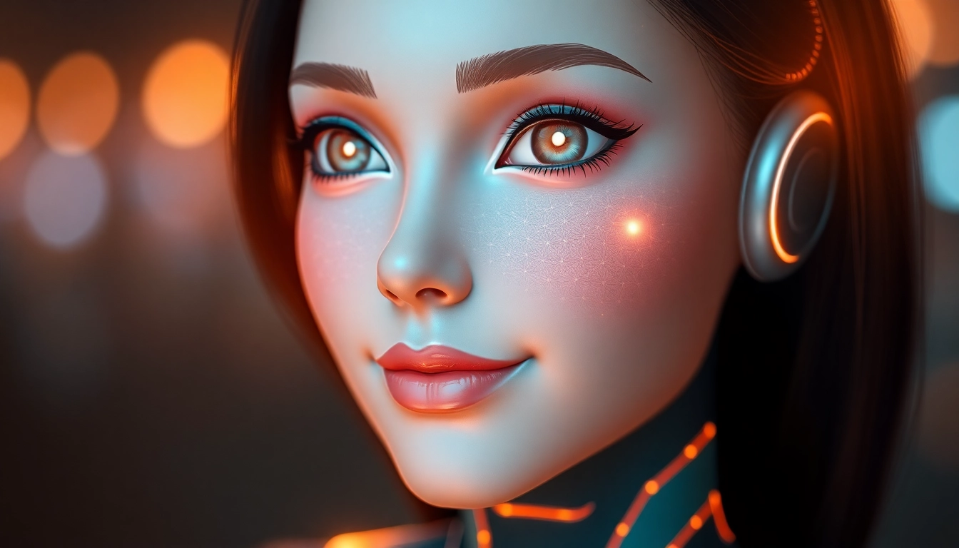 Engaging AI girlfriend interacting in a digital environment, illustrating emotional connection with a friendly, relatable AI avatar designed to resonate with users seeking companionship.