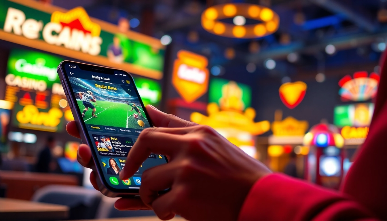 Reddy Anna Book promotes seamless online betting with vibrant visuals of users betting on cricket and casino games via mobile device for an immersive experience.
