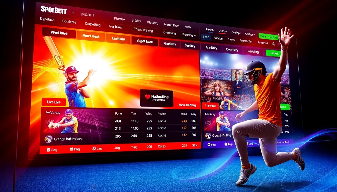 Reddy Anna sportsbook platform with live betting on cricket and football in India, vibrant interface and engaging visuals.