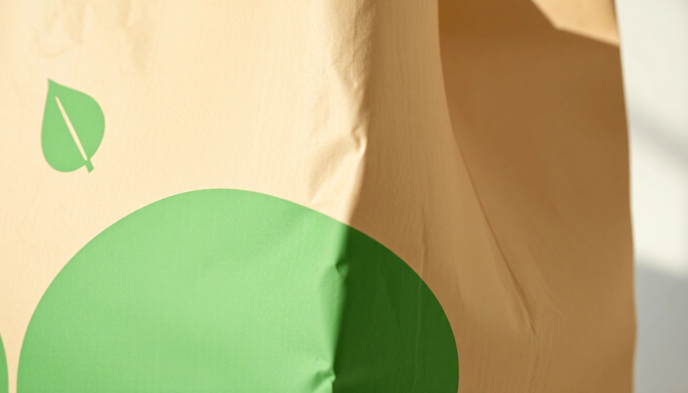 Beautiful scene showing a paper bag (torba papierowa) being filled with fresh produce,