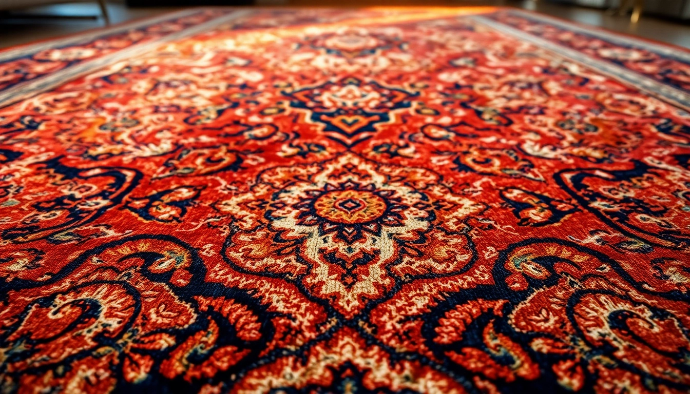 Elegant Tappeti a Milano with detailed Persian design, highlighting craftsmanship and vibrant