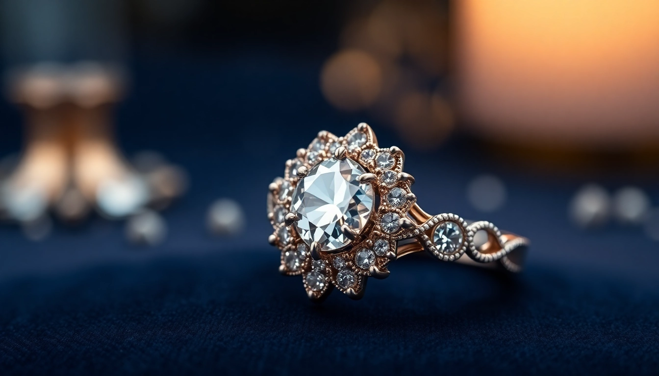 Close-up of a stunning ziedas su deimantu showcasing detailed craftsmanship and sparkling