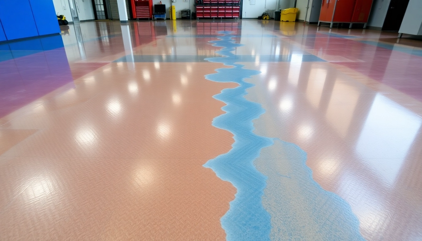 Professional applying epoxy resin flooring in Birmingham showcasing durable epoxy resinnig