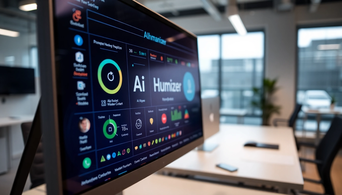 AI Humanizer tool visually represented on a computer screen showcasing natural text